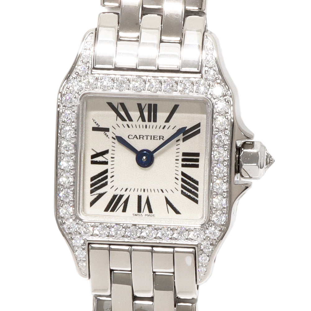 Cartier Santos Demoiselle SM Diamond Quartz WF9003Y8 in Great Condition