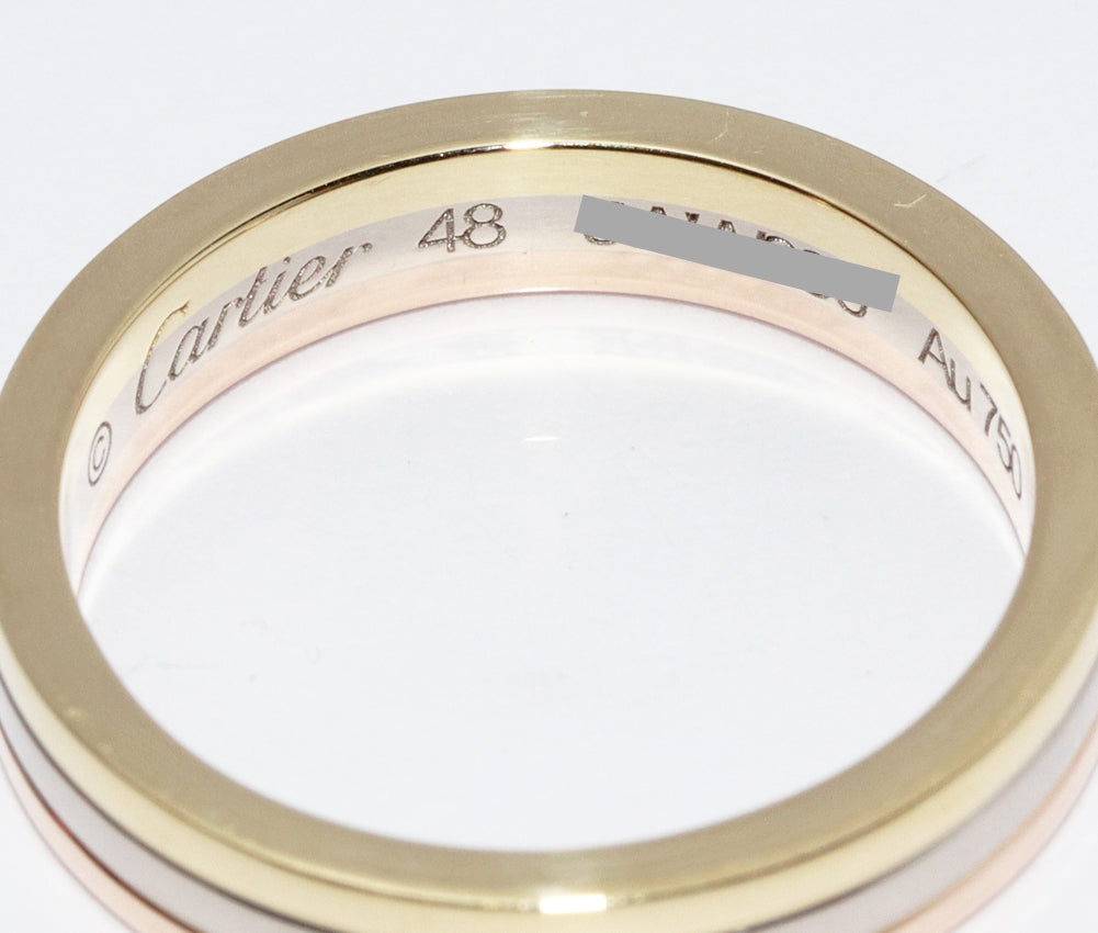 Cartier K18YG K18WG K18PG Louis Vendome Ring B40522 in Great Condition