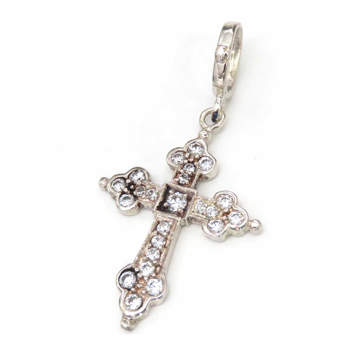 SV925 Cubic Zirconia Gothic Cross Pendant