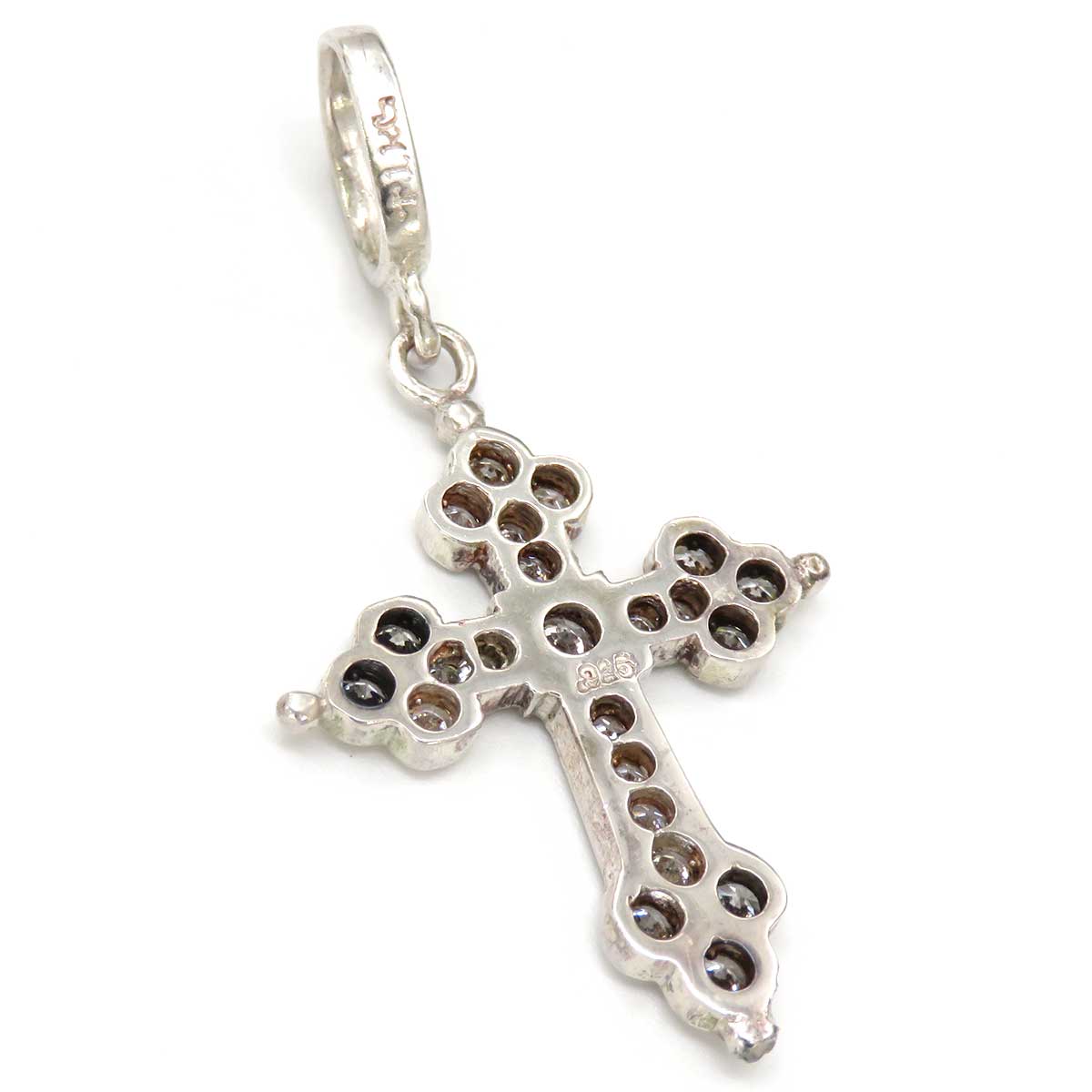 SV925 Cubic Zirconia Gothic Cross Pendant