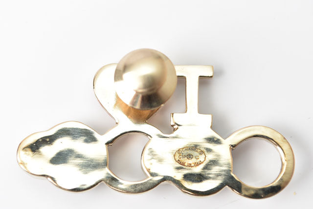 Chanel Heart Motif Brooch Pin Badge