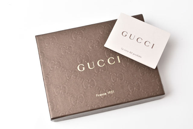 Gucci Leather Card Case/Business Card Holder/Pass Case 282089 in Pristine Condition