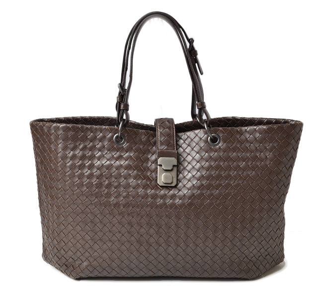 Bottega Veneta Leather Tote Bag Dark Brown in Great Condition