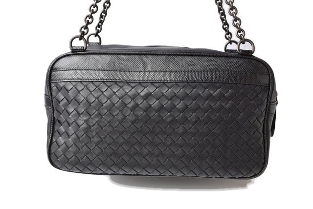 Bottega Veneta Nappa Embossed Leather Shoulder Chain Bag