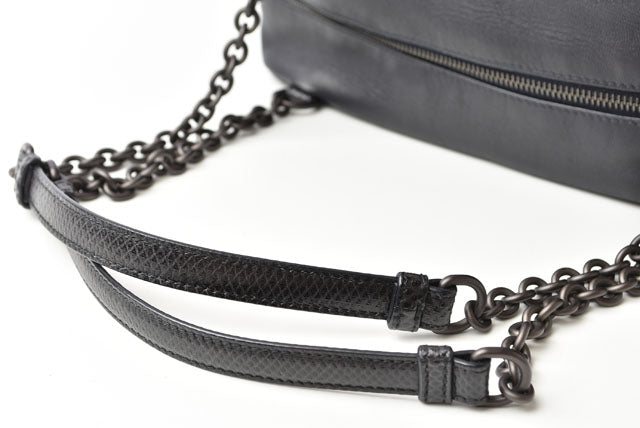 Bottega Veneta Nappa Embossed Leather Shoulder Chain Bag