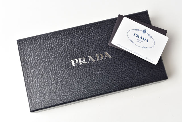 Prada Saffiano Chain Wallet Long Wallet 1MF002 in Great Condition