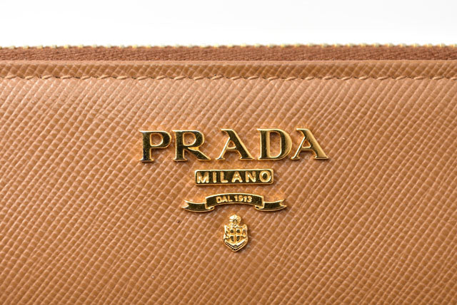 Prada Saffiano Metal Embossed Leather Long Wallet 1M0506