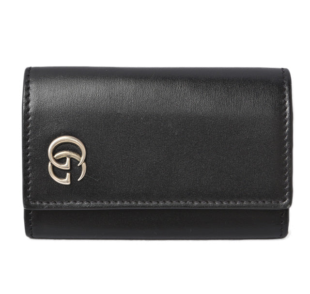 Gucci Leather Key Case/Key Holder Black 435305 in Excellent Condition