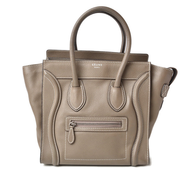 Celine Calfskin Handbag Micro Shopper Luggage