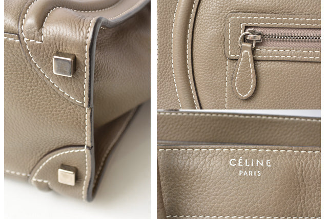 Celine Calfskin Handbag Micro Shopper Luggage in Excellent Condition