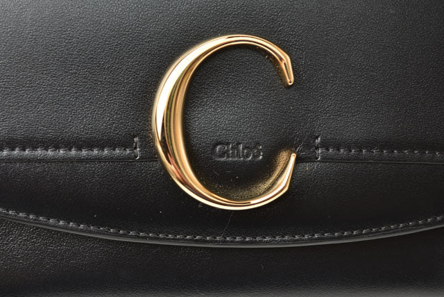 Chloe Leather Long Wallet Black in Pristine Condition