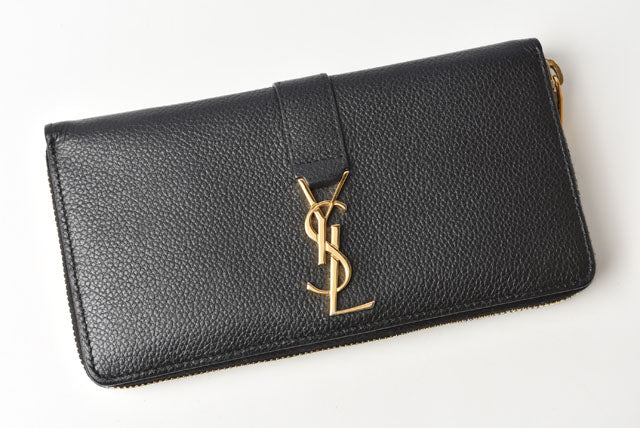 Yves Saint Laurent Leather Wallet Black