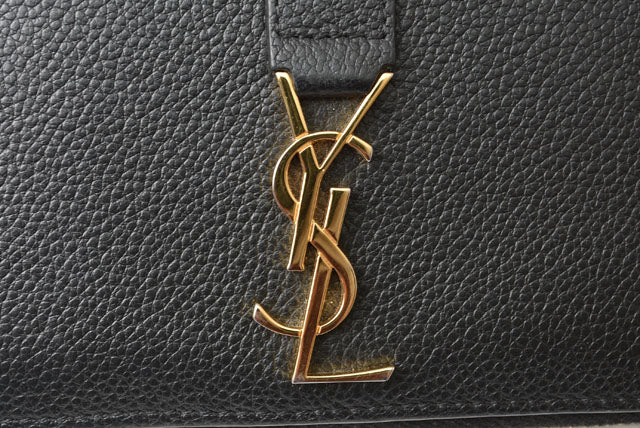 Yves Saint Laurent Leather Wallet Black