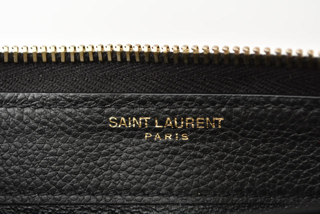 Yves Saint Laurent Leather Wallet Black