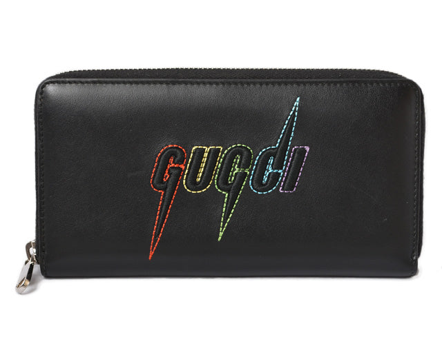 Gucci Unisex Leather Wallet Black 597677