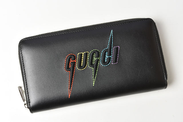 Gucci Unisex Leather Wallet Black 597677