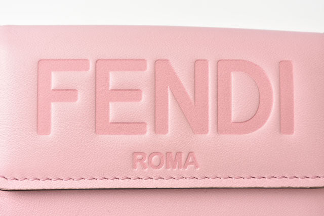 Fendi Soft Leather Trifold Mini Wallet 8M0395 in Pristine Condition