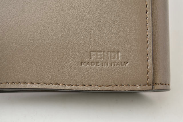 Fendi Leather Trifold Wallet Baguette 8M0419 in Pristine Condition