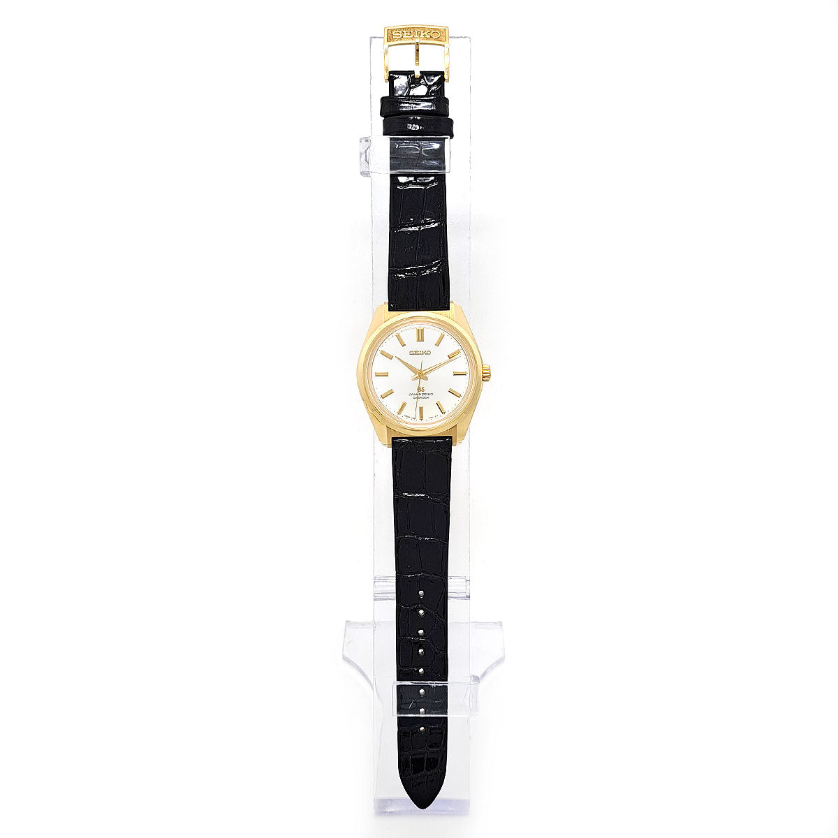 Seiko SBGW044 Yellow Gold Leather Manual Watch