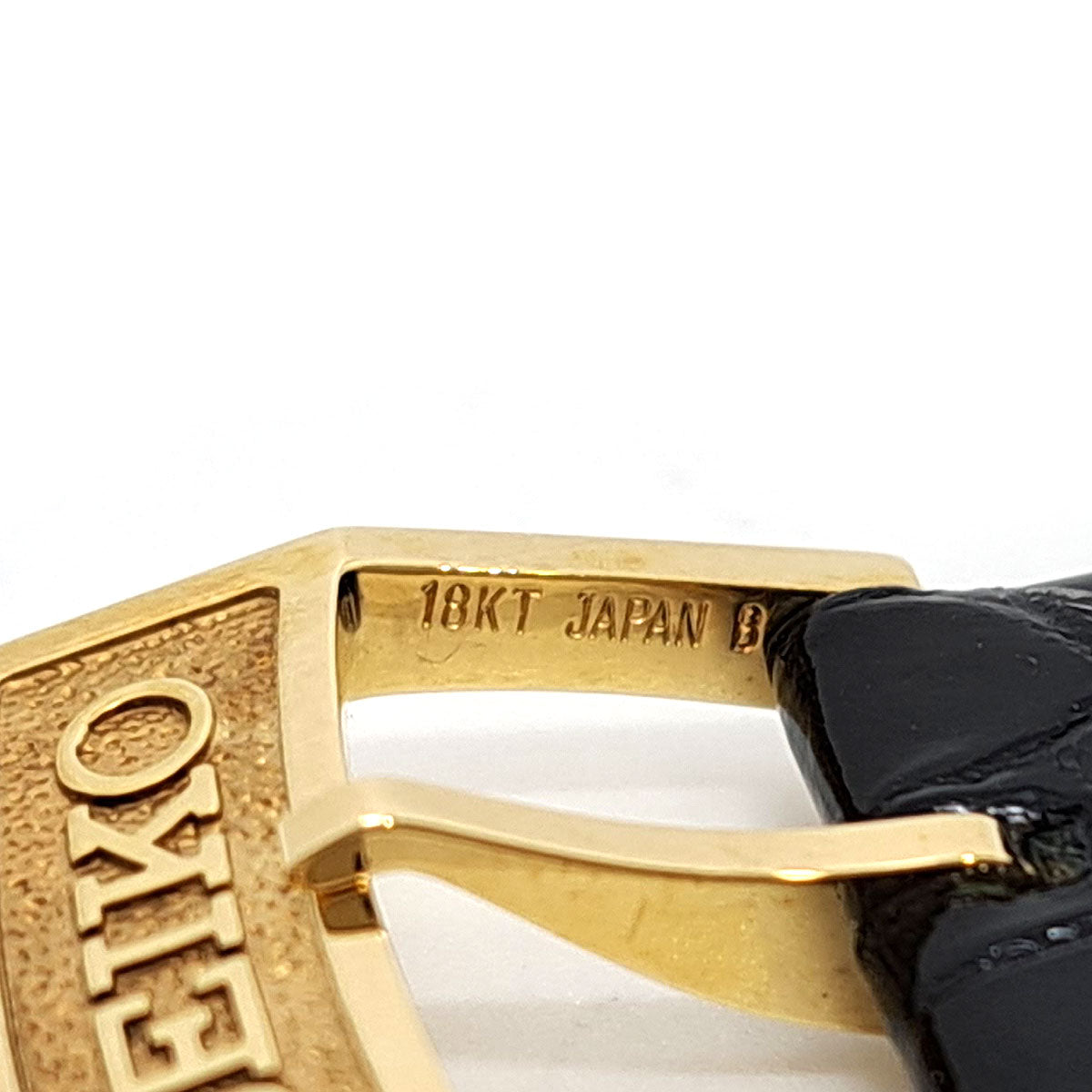 Seiko SBGW044 Yellow Gold Leather Manual Watch