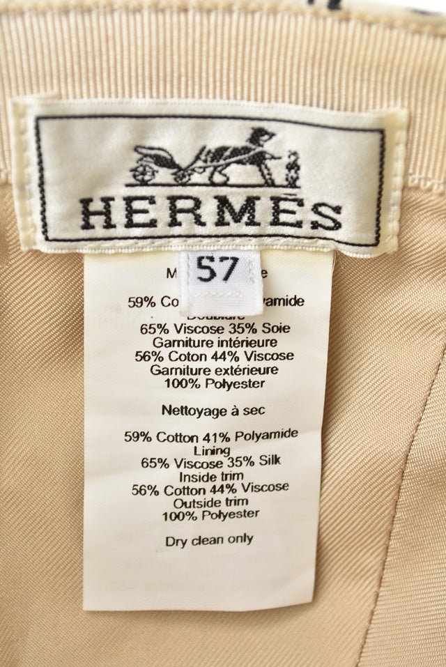 Hermes Women's Baseball Cap Paisley Cream