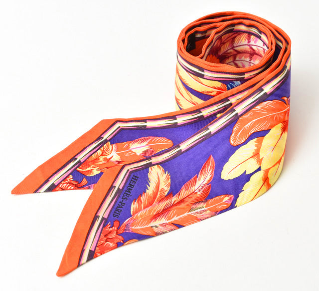 Hermes 100% Silk 85cm Twilly Scarf 2311147-h in Great Condition