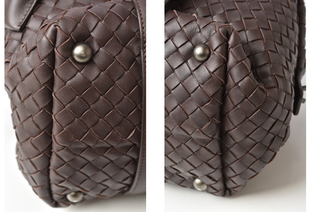 Bottega Veneta Lambskin Handbag Mini Boston 272801