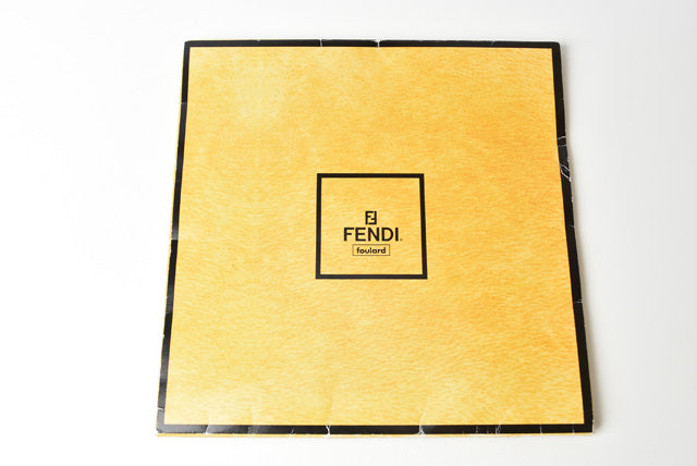 Fendi Silk Scarf Brown/Beige in Pristine Condition