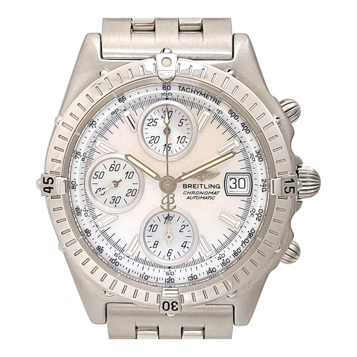 Breitling Stainless Steel Automatic Chronomat Watch A13350