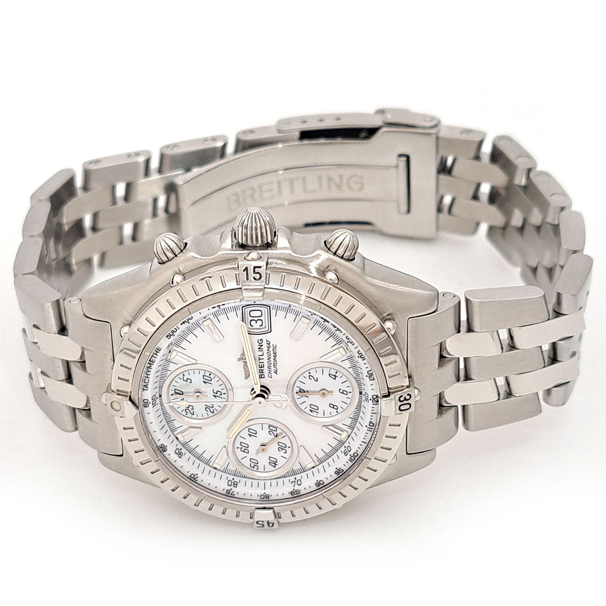 Breitling Stainless Steel Automatic Chronomat Watch A13350