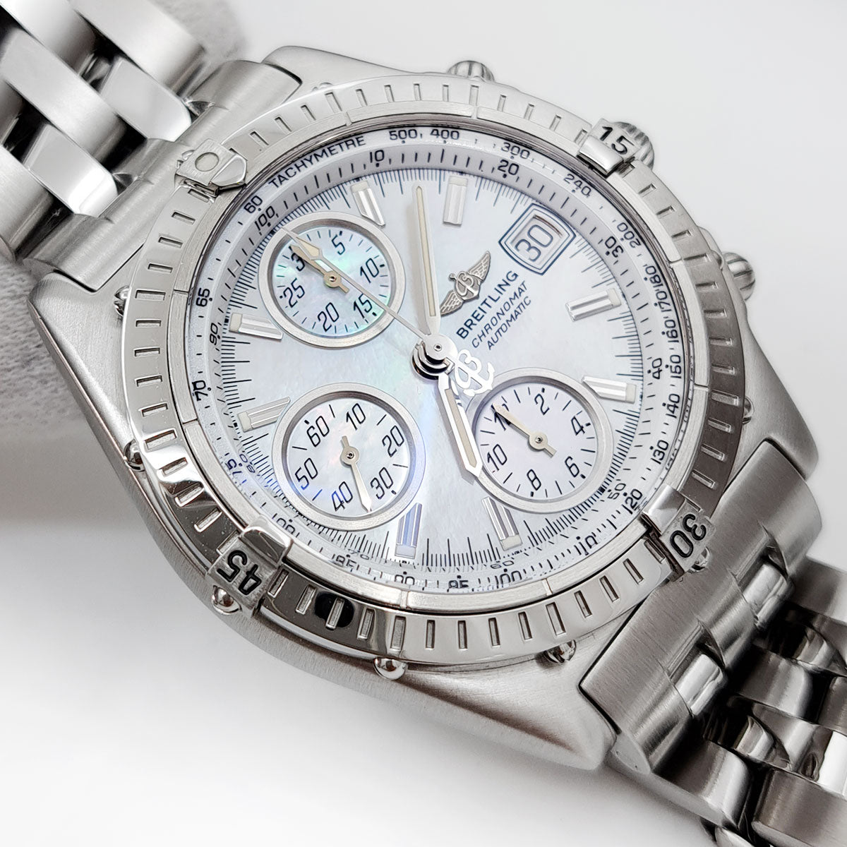 Breitling Stainless Steel Automatic Chronomat Watch A13350