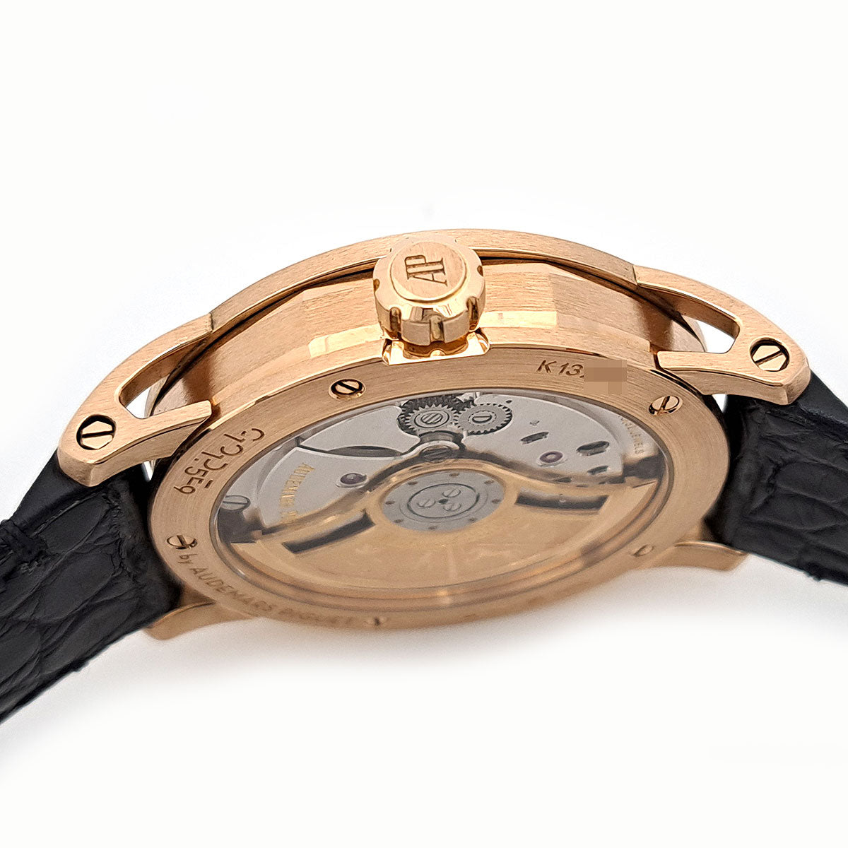 Audemars Piguet Watch Pink Gold Leather Automatic