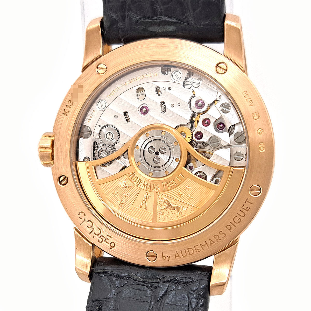 Audemars Piguet Watch Pink Gold Leather Automatic