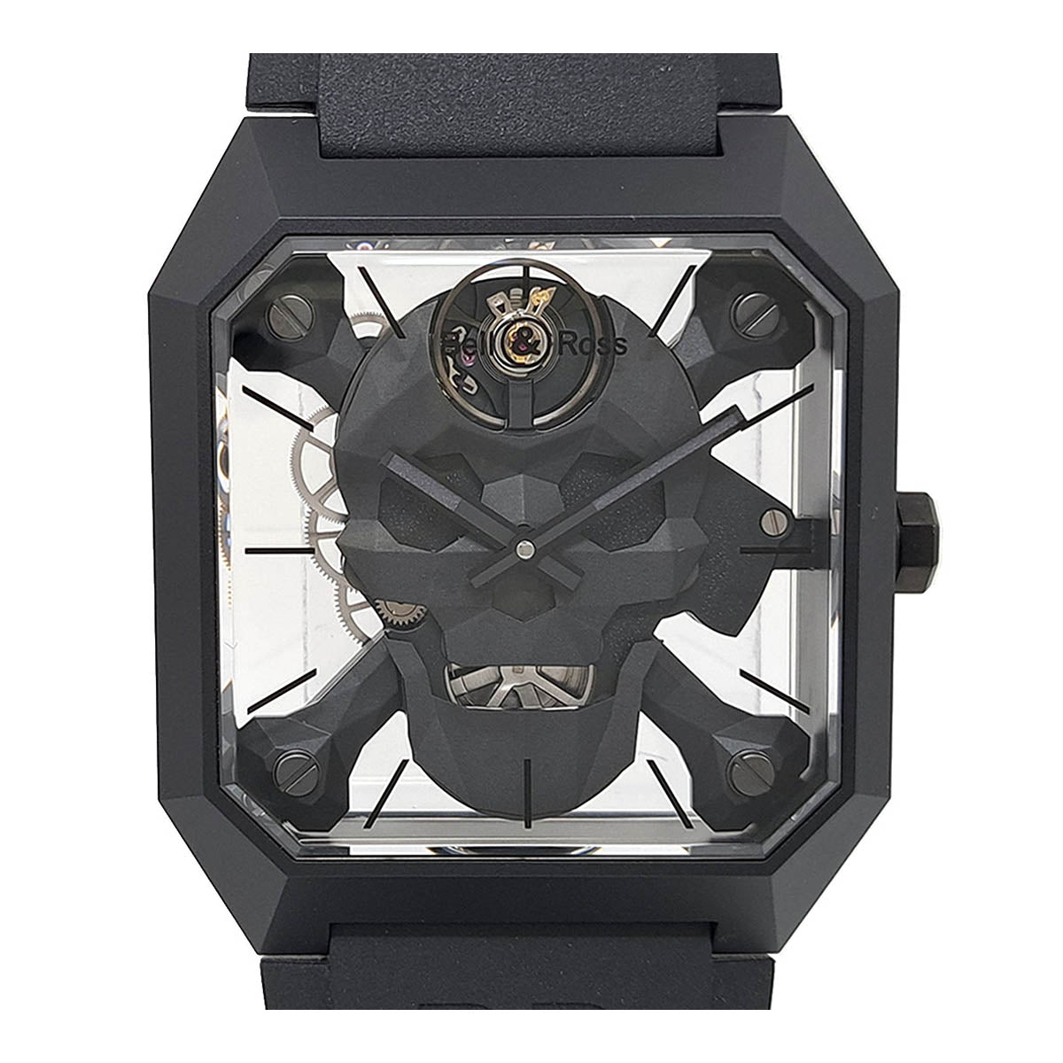 Bell & Ross BR01-CSK-CE/SRB Ceramic Rubber Skeleton Watch