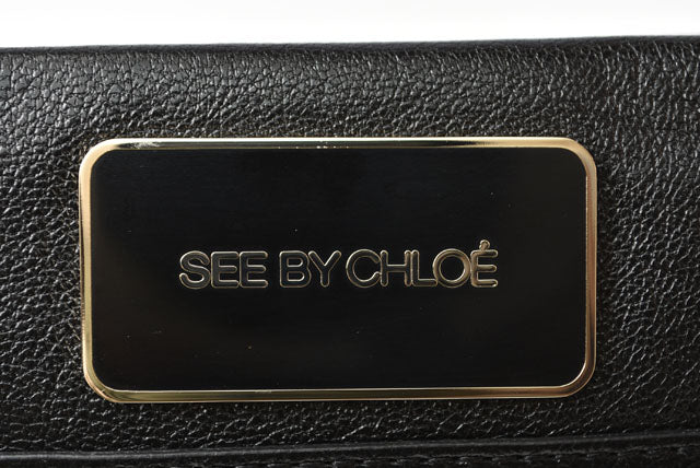 See by Chloe Lambskin Long Wallet Black