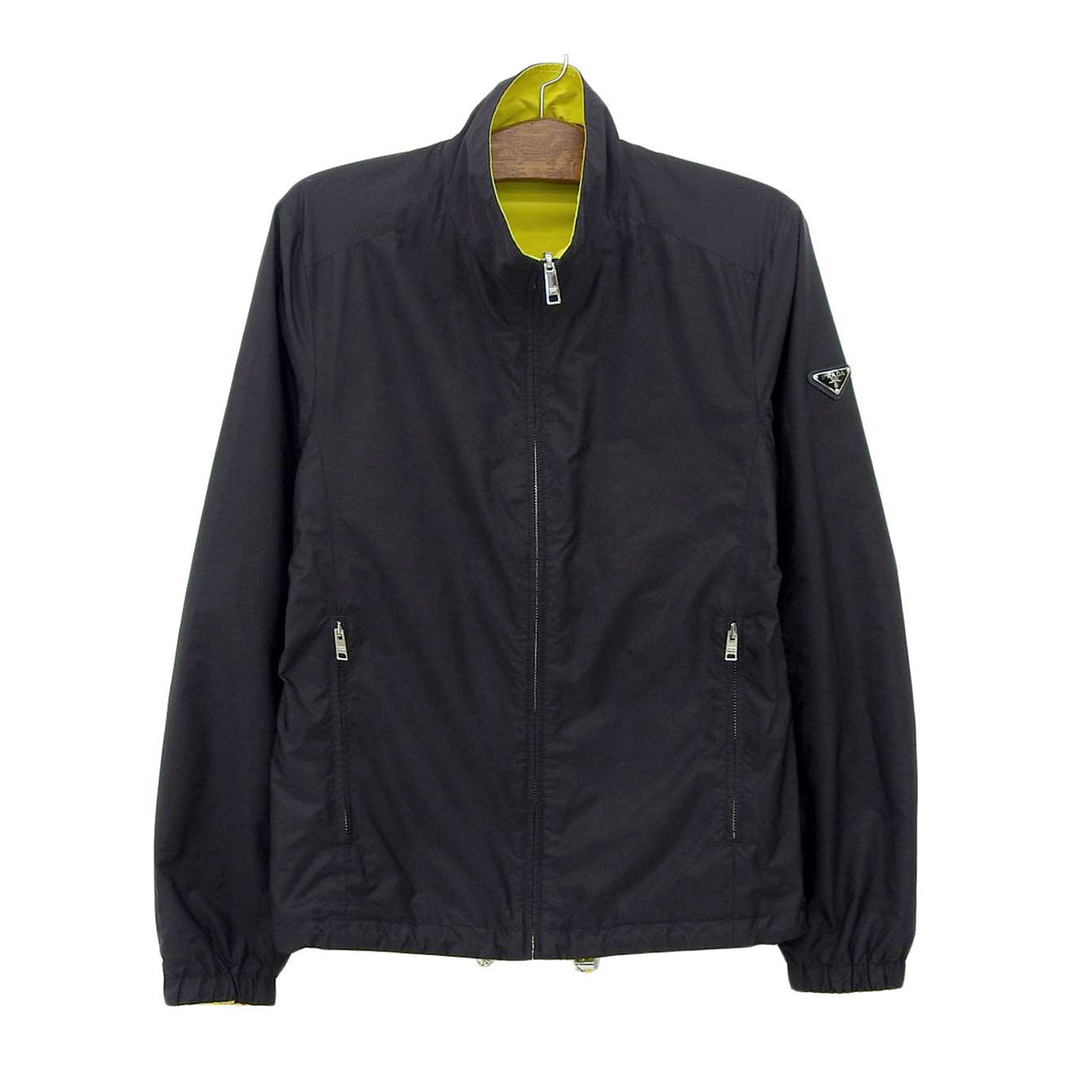 Prada Reversible Nylon Jacket Black/Yellow Green