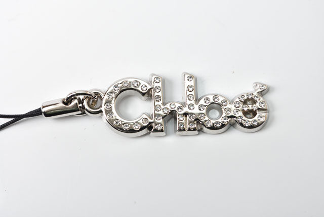 Chloe Rhinestone Metal Strap/Charm Keychain