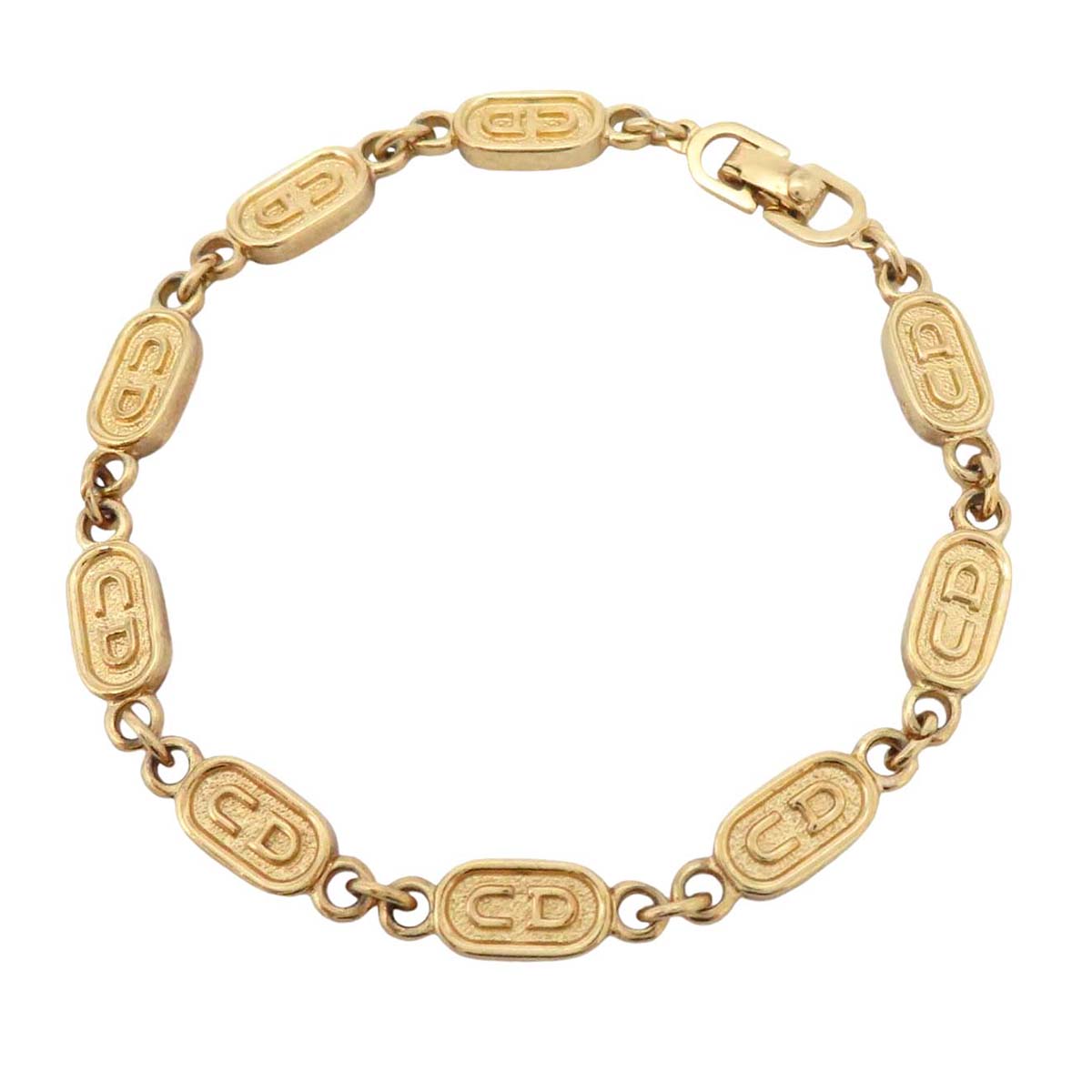 Dior GP Logo Plate Chain Bracelet