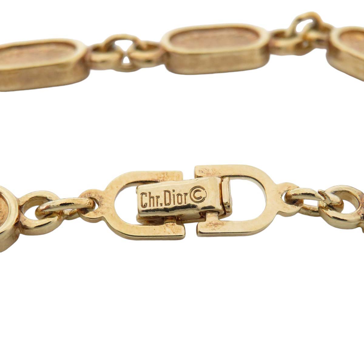 Dior GP Logo Plate Chain Bracelet