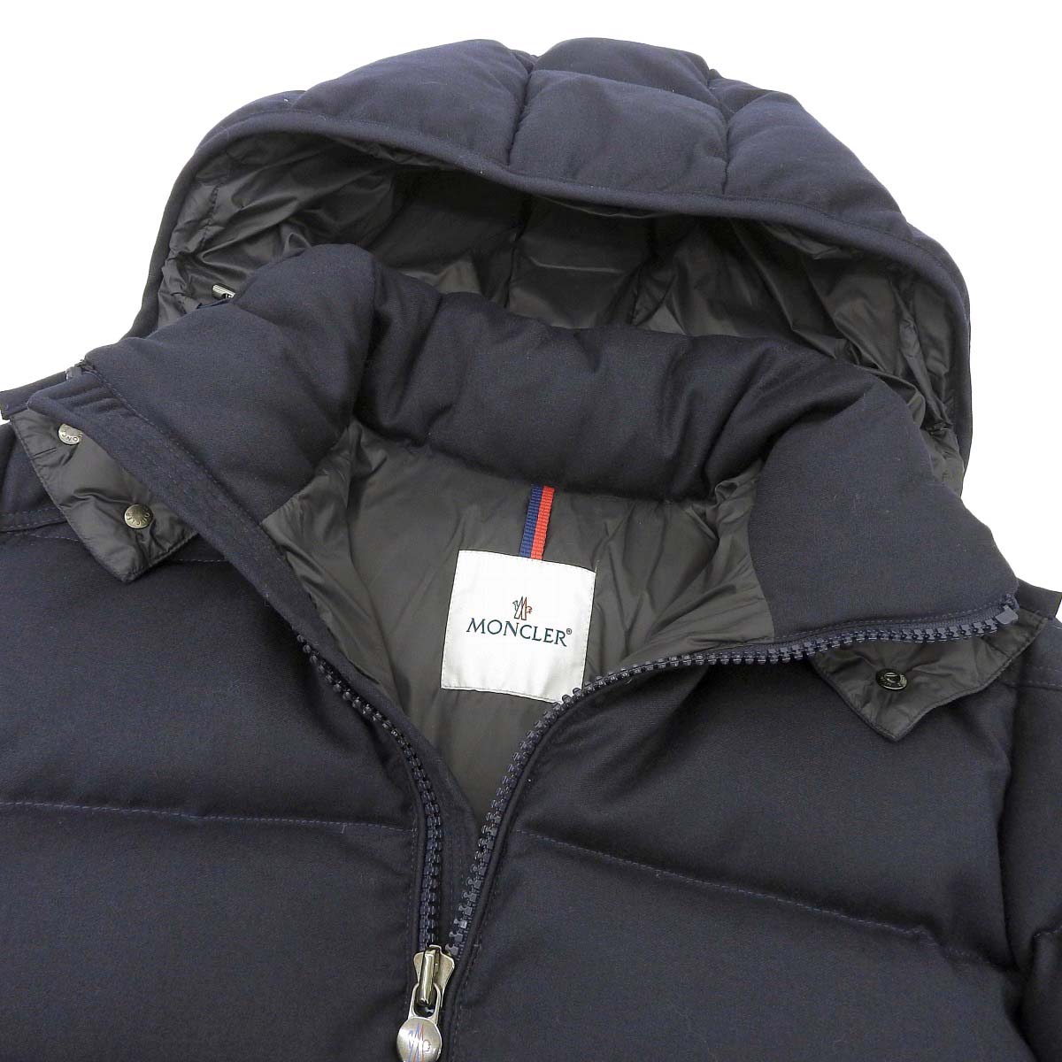 Moncler Down Jacket Navy Removable Hood