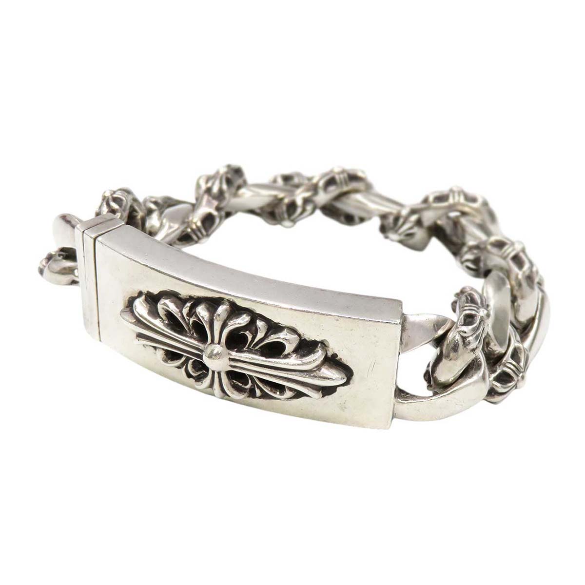 Chrome Hearts Stirling Floral ID Bracelet