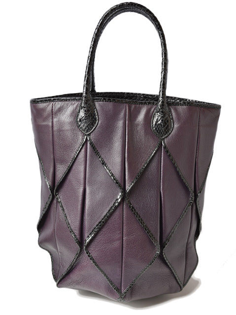 Bottega Veneta LeatherHandbag Purple/Black