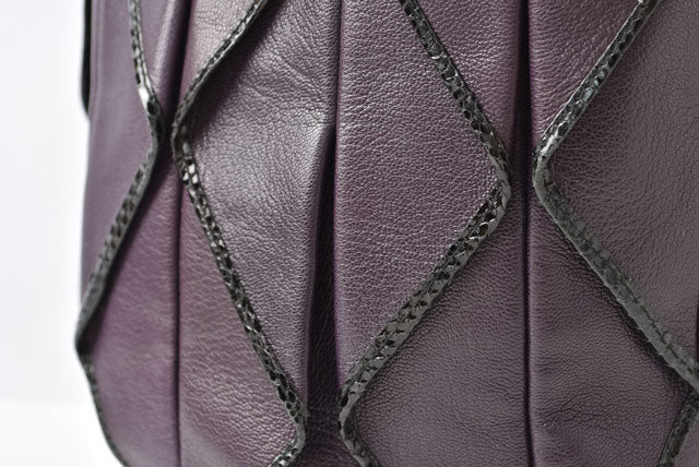 Bottega Veneta LeatherHandbag Purple/Black