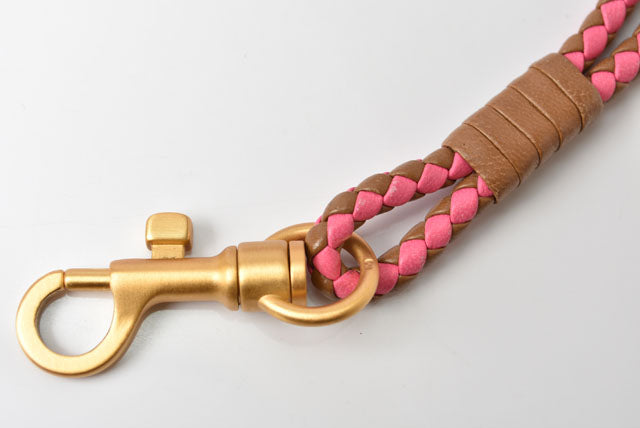 Bottega Veneta Leather Neck Strap Pink/Brown