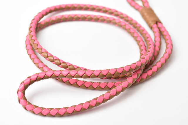 Bottega Veneta Leather Neck Strap Pink/Brown