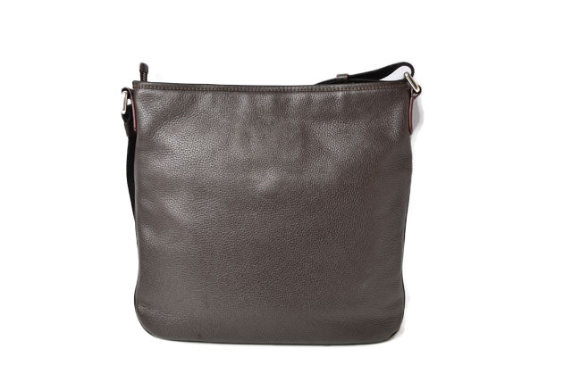 Loewe Leather Shoulder/Messenger Bag Dark Brown