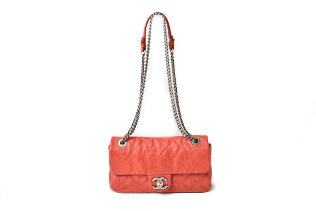 Chanel Caviar Chain Shoulder Bag Red