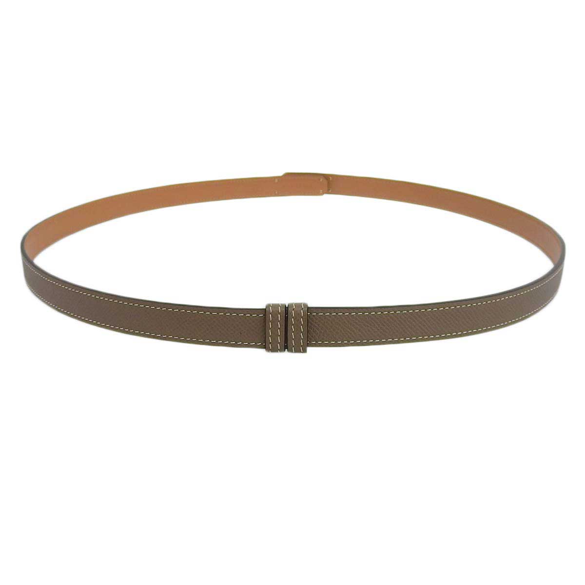 Hermes Leather Kelly Belt Beige Brown