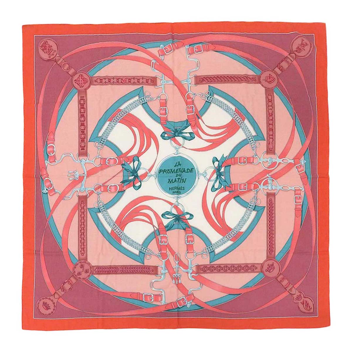 Hermes Silk Cashmere Shawl 140 LA PROMENADE DU MATIN