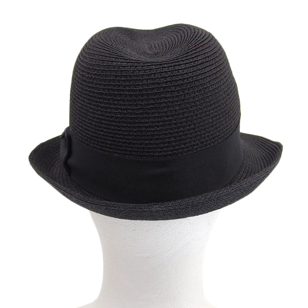 Chanel Black Straw Hat Coco Mark